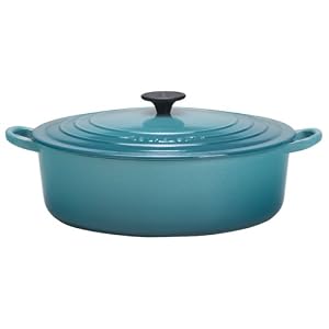 Le Creuset Enameled Cast-Iron 6-3/4-Quart Wide French Oven, Caribbean