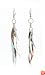 Earrings - E368 - Sequin Dangle - Comet ~ Silver Tone