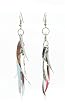 Earrings - E368 - Sequin Dangle - Comet ~ Silver Tone