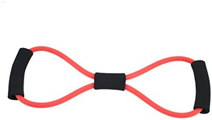 YIDEA Latex Chest Expander Exercise Strength Training Resistance Band Stretcher Yoga Pilates Fitness Gym 8 Infinity, Red