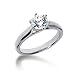 14K White Gold Round Cut Diamond Solitaire Engagement Ring (0.35ct.tw, HI Color, SI2-3 Clarity)