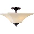 Mission Bay 2 Light Semi Flush Mount - Heirloom Brass