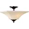 Mission Bay 2 Light Semi Flush Mount - Heirloom Brass