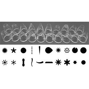Fat Daddio's 20-Piece Large Polycarbonate Pastry Tube Set with Hinged Box