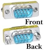 DB9 Male / DB9 Male, Serial Mini Gender Changer / Coupler