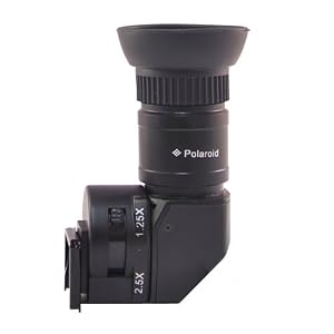 Polaroid 1X-2.5X Right Angle Viewfinder For The Sony Alpha NEX-5, NEX-3, NEX-5N, NEX-7, NEX-C3, DSLR A100, A200, A230, A290, A300, A330, A350, A380, A390, A450, A500, A560, SLT-A33, SLT-A55, SLT-A65, SLT-A77, SLT-A35, A550, A700, A850, A900 Digital SLR Cameras