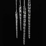 Kurt Adler 3-1/2-Inch-5-1/2-Inch Clear Glass Icicle Ornament, Set of 4 Boxes