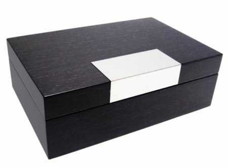 Vicci Large 4 Space Dark Wood Watch Cufflink 
