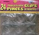 Pack of 24 Plastic Tablecloth Clips