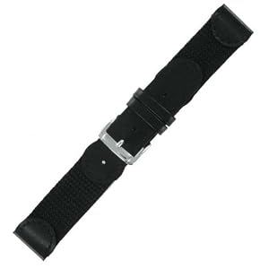 19mm Mens Swiss Army Style Black Replacement Watch Band Speidel