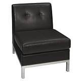 Review Avenue Six  / Avenue Six 211027 Wallstreet Armless Chair - Espresso Faux Leather