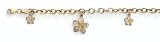 14K 2T Plumeria Charm Bracelet - GHCL327