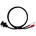 NEW CLARION HIGH QUALITY CCAAUX 3.5MM STEREO MINI-JACK TO RCA EXTENSION CABLE INTEGRATED COVER