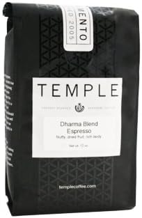 Temple Coffee "Dharma Espresso Blend" Medium Roasted Whole Bean Coffee - 5 Pound Bag