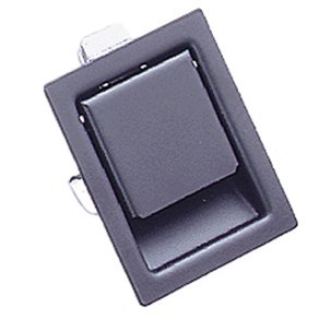 Southco 64-21-11 Push To Close Latch - Black Powder Coated Steel Paddle Latch, Medium Size