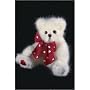 Heartbreaker Bearington Easter Stuffed Animal Gift 8" Traditional White Teddy Bear with Red Bow By Bearington Collection