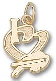 Buffalo Bills Solid 10K Gold ''I Heart'' Logo 1/2'' Pendant
