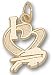 Buffalo Bills Solid 10K Gold ''I Heart'' Logo 1/2'' Pendant