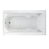 American Standard 2774.018WC.020 Cadet 6-Feet by 42-Inch Whirlpool with Everclean and Hydro Massage System-I, White