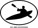 KAYAKING Oval Bumper Sticker