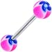 Blue FUNKY FLOWER Barbell Tongue Ring