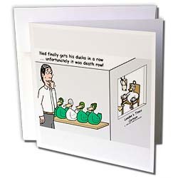 Cover image : Rich Diesslins Funny Animals Cartoons - Ducks in a Row - Death Row - Greeting Cards-12 Greeting Cards with envelopes