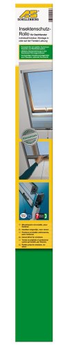 Schellenberg 50532 Insektenschutz-Rollo für Dachfenster 130 x 160 cm natural/eloxiert