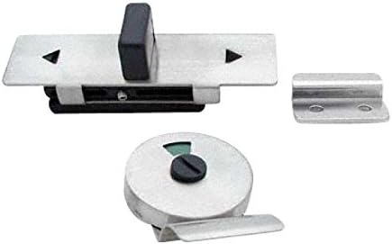 Satin Finish, Stainless Steel, Surface Mounted, Slide Latch W/Keeper, Indicator &amp; Door Pull