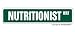 NUTRITIONIST - Street Sign dietitian healthy food gift