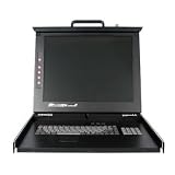 StarTech 19 Folding LCD Rack Console With 16-Port Multi-Platform KVM