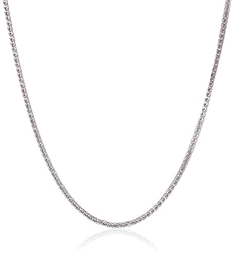 18k Italian Gold Diamond-Cut Wheat Chain Necklace