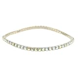 Anklet - A1 - Swarovski (tm) Crystal - Stretch ~ Clear AB Irridescent