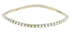 Anklet - A1 - Swarovski (tm) Crystal - Stretch ~ Clear AB Irridescent