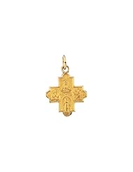 12.00x12.00 mm 4-Way Cross Medal in 14K Yellow Gold