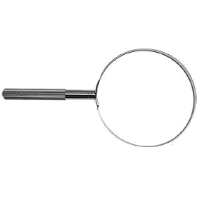 Large Magnifying Glass Chrome Plated 4" 2x