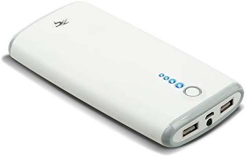 Sentey Power Bank Brio 20800mah White - Dual 2.1a and 1a Usb Port - Exclusive Smart Z2port Technology Ports - Portable External Charger for Apple Iphone, Ipad, Ipod, Samsung Galaxy, Note, HTC and Many More - Led Flashlight and More Bundle with Free Transport or Protection Pouch - Mobile Backup Battery Pack Ls-2181