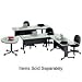 Work Skirts - HON Company Products - Data/Electrical Recept., 6 Pin, 6' Voice/Data/Power Cable, CCL - Sold as 1 EA - Interactive training table series features 1-1/8" laminate gray patterned tops with work surface grommets and T-mold edging. Tubular "C" legs and skirts