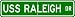 USS RALEIGH LPD 1 Street Sign - Navy