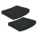 Strathwood St. Thomas Swivel Dining Arm Chair Spun Polyester Cushion, Set of 2, Solid Black