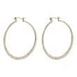 Vermeil Hammered Finish Large Hoop Earrings