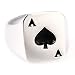 316L Stainless Steel Ace of Spades Mens Biker Lucky Poker Ring (available in sizes 8 to 14) sz 9.5