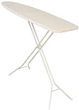 Household Essentials 812019 4-Leg Fibertech Top Ironing Board with Cotton Cover Installed, Paintbrush Blue Pattern