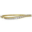 14K Yellow Gold Diamond Bangle Bracelet - 1.25 Ct.