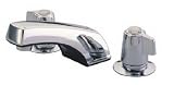 Kingston Brass KB920 Americana 8-Inch Widespread Lavatory Faucet Twin Brass Canopy Handles with Non-Metallic Pop-Up, Polished Chrome (Not CA/VT Compliant)