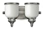 Hinkley Carina 5432PL Small Reversible 2LT 200w (8"H x 13"W) Vanity Light in Antique Nickel