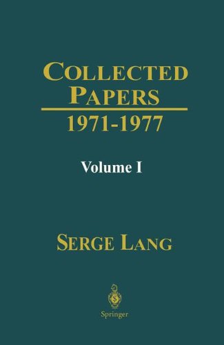 Collected Papers I: 1952-1970 (English and French Edition)