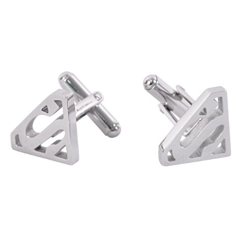  Superman Cufflinks in Stainless Steel - DC Licensed