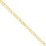 14K Gold Herringbone Necklace, 4mm