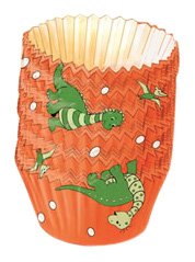Kaiser Bakeware Patisserie Dinosaur Paper Baking Cups Large