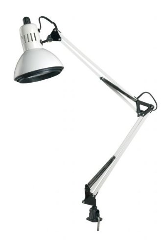 Alvin & Co. CFL2540-D LAMP SWING ARM WHI/CFL BULB